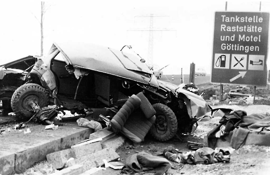 19690303 Unfall A7 Höhe Rosdorf