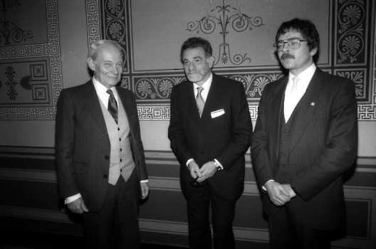19871120 Nobelpreisträger Manfred Eigen, Müller,  Bednorz