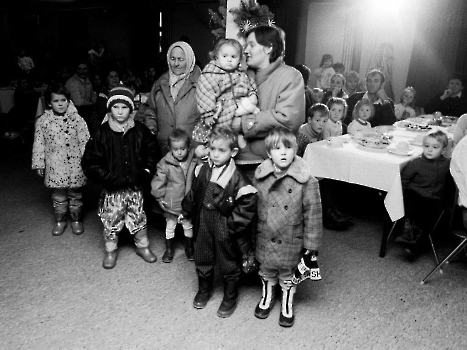 19901220 Friedland Weihnachtsfeier, Aussiedler